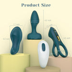 Remote-Controlled Couples Vibrator Kit – Cock Ring, Panty Vibrator & Butt Plug Set