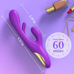 3-in-1 Rabbit Vibrator Dildo with 14 Vibration & 7 Licking Modes for Women
