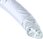 Large Clear Glass Double-Ended Dildo | Dual-Sided Crystal Wand for G-Spot Pleasure