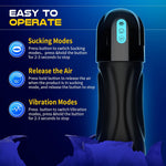 Hands-Free Male Masturbator Cup with 10 Vibration & 5 Suction Settings