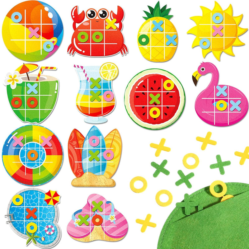 24 Pack Summer Beach Tic Tac Toe Strategic Board Game Beach Pool Party Favo
