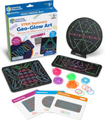 Glow-in-the-Dark Geo Art STEM Kit for Kids with 35 Design Activities