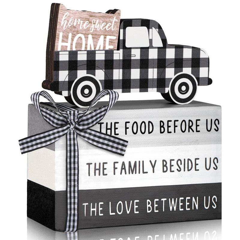 Farmhouse Tiered Tray Decor Wooden Home Sweet Home Truck Tiered Tray Decor She