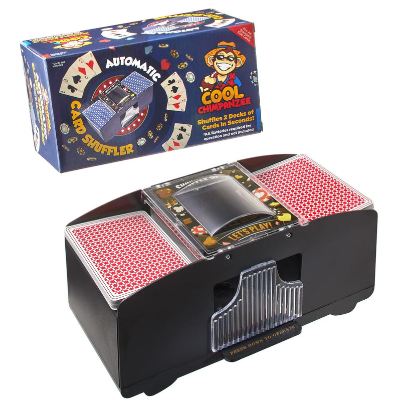 Automatic 2 Deck Card Shuffler, Home Poker Games, Blackjack, Rummy, War, Te