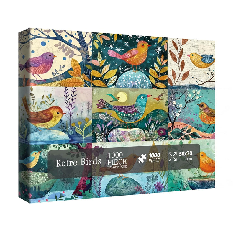 Bird Puzzles For Adults 1000 Pieces Vintage Puzzle, Art Jigsaw Puzzles 1000