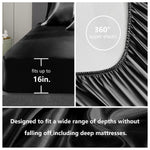 Satin Sheets Queen Size 4-Pieces Silky Sheets Microfiber Black Bed Sheet Set With 1 Deep Pocket Fitted Sheet, 1 Flat Sheet And 2 Pillowcases, Smooth And Soft