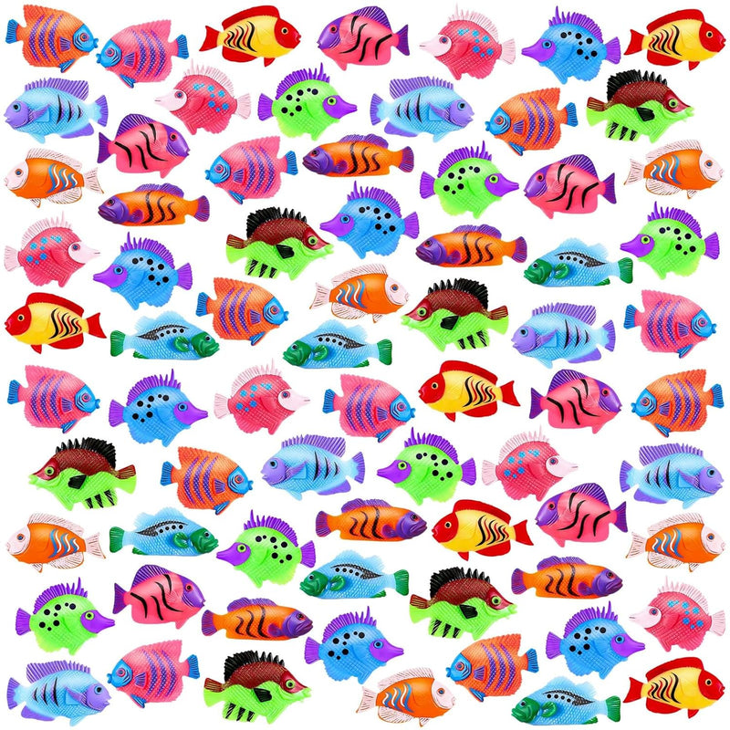 36Pcs Plastic Fish Toys, Tropical Fish, Mini Plastic Fish, Toy Fish Set For