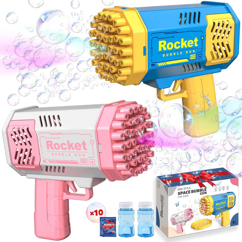 Toys For Boys Girls Ages 3 8: 2 Pack Bubbles Machine With Bubble Solution,