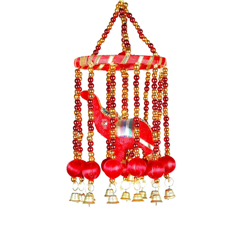 Set Decorative Red Handmade Round Elephant Centre Wall Roof Ceiling Hanging Wi