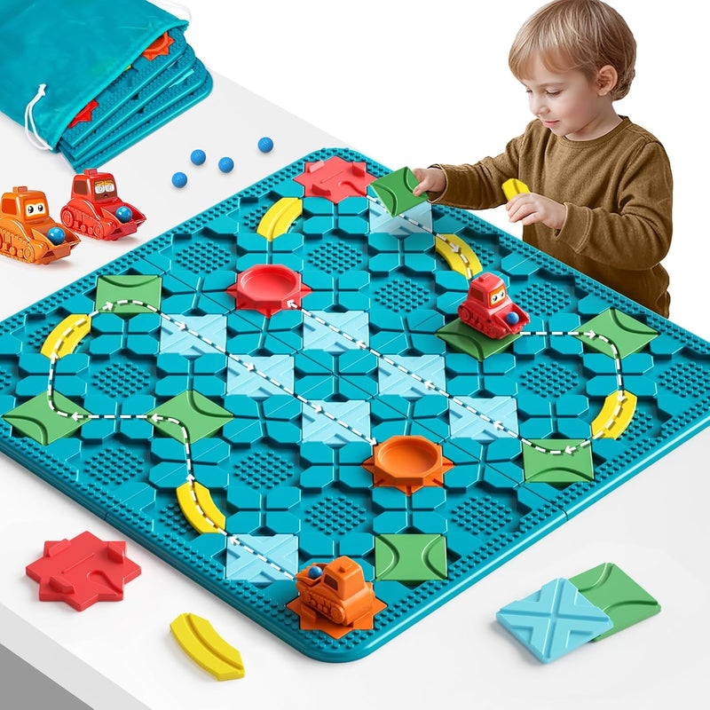 Kids Toys Stem Board Games Large Size Logical Road Builder Educational Brai