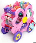 Flower Tea Cart Play Set, 45 Pieces