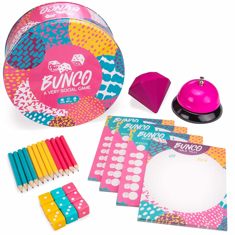 Bunco: A Very Social Game - 12-Player Party Dice Game includes Dice, Scorec