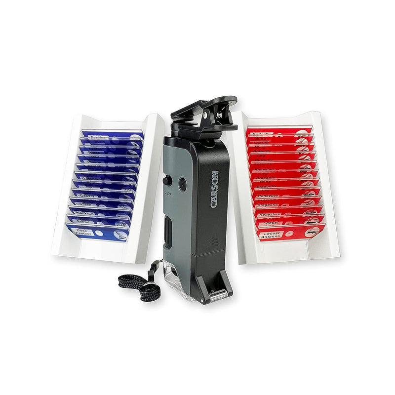 Microflip 100X 250X Led And Uv Lighted Pocket Microscope With Flip Down Sli