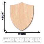 6 Inch Unfinished Wooden Shield, 5mm Plywood Blank for DIY Crafts & Decoration