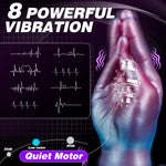 Vibrating Butt Plug Fist Dildo - 6.5" Large Butt Plug Prostate Massage With 8 Modes, Vibrating Anal Vibrator Dilator Silicone Hand Dildo With Safe T-Base, Adult Sex Toys For Men Women