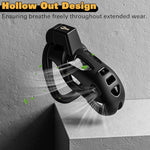 Adjustable Male Chastity Cage with 5 Ring Sizes & Discreet Lock – Lightweight Design