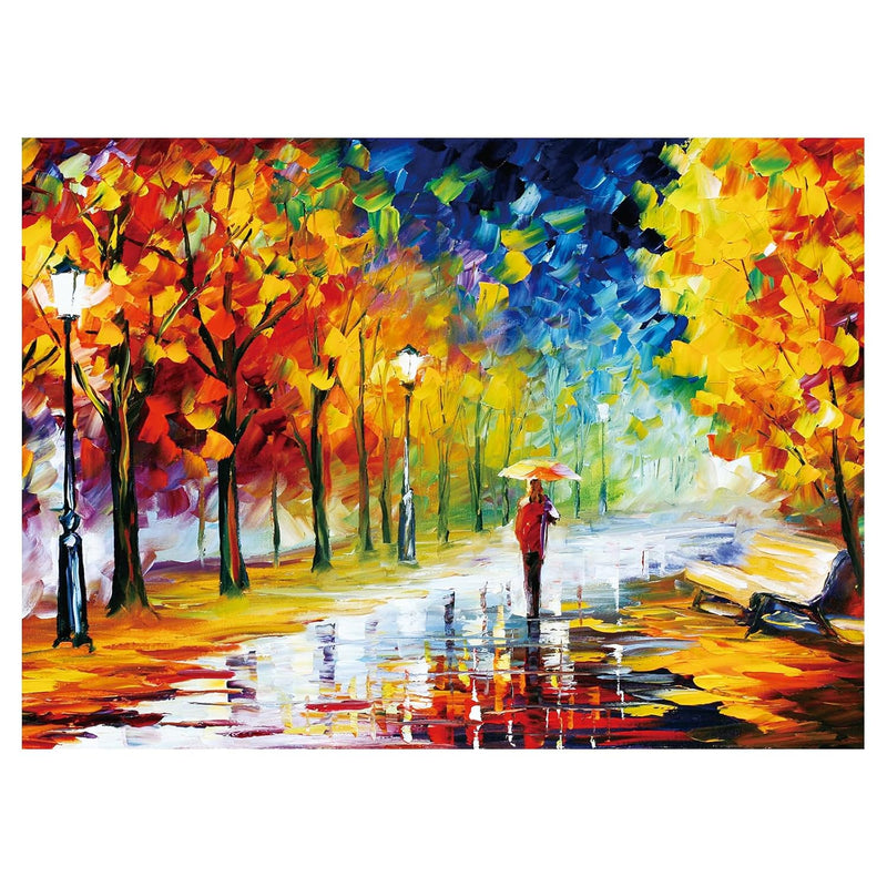 Jigsaw Puzzles 500 Pieces For Adults Evening Walk On Rainy Day Street Tree