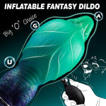 Inflatable Dragon Dildo with Adjustable Thickness, Strong Suction Cup for Men & Women