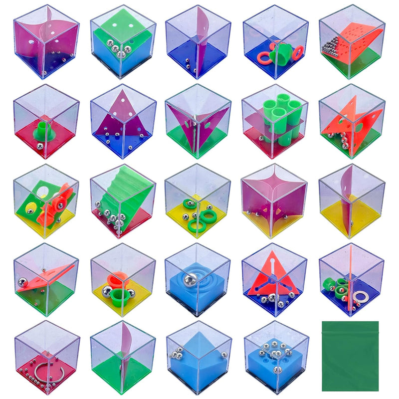 Brain Teaser Puzzle Cubes Party Favors for ADHD Autism Kids Adults 24 Pack