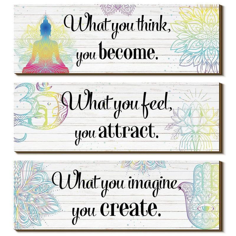 3 Buddha Wall Art Decor Chakra Decor For Bedroom Zen Meditation Wall Decor Bud