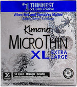 XL Ultra-Thin Lubricated Condoms β Extra Wide, Vegan, Natural Latex (36)