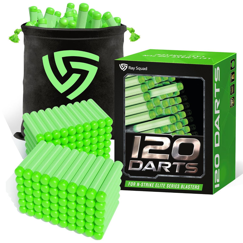(120 Pack) Zombie Nerf Green Darts Nerf Compatible Foam Toy Elite 2.0 Darts