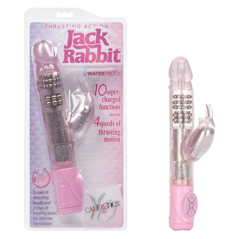 Novelties Thrusting Action Jack Rabbit Vibrator, Pink