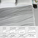 Cooling Throw Blanket, Japanese Q-Max>0.4 Arc-Chill Cooling Fiber Absorb Body Heat, 100% Cotton Backing, Summer Cool Blanket For Travel/Outdoor, Cold Blankets For Sleeping, Hypoallergic, Grey