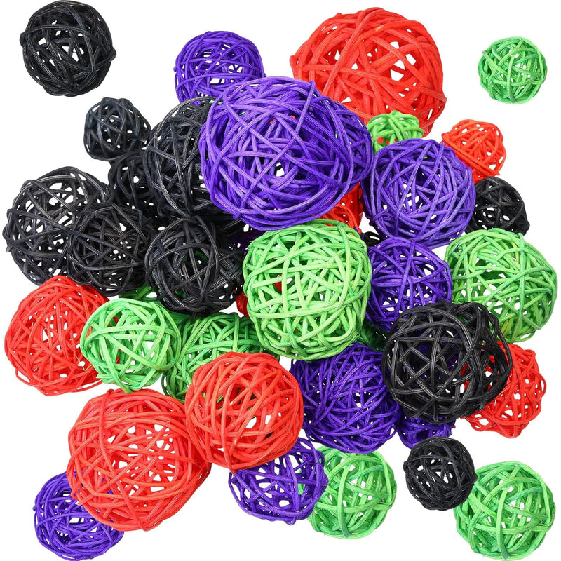 36 Pcs Wicker Rattan Balls Decorative Balls For Centerpiece Bowls Orbs Vase Fi