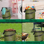 Camping Trash Can, Pop-Up Trash Can/Recycle Bin, Car Garbage Can,Reusable Outdoor Trash Garden Yard Trash Bag Foldable Camping Recycling Bin (Green10gallons)