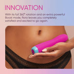 Rora 360° Rotating Bullet Vibrator For Women - Adult Sex Toy With 3 Speeds, 5 Patterns & Boost Mode - Silky Smooth, 100% Waterproof & Travel-Friendly - Premium Sex Toys For Women (Pink)