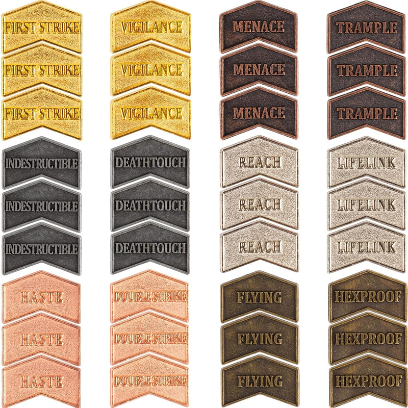 36 Pieces Magic The Gathering Antique Metal Token Counter MTG Keyword Count