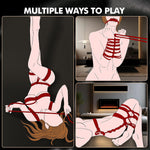 Shibari Bondage Rope Set – Soft Cotton BDSM Restraints Kit for Couples, 32ft, 3pcs