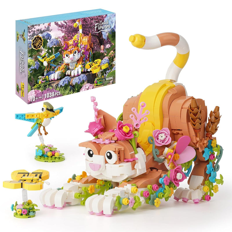Creator 3 In 1 Flower And Cat Animal Toy Building Set, Creative Easter Gift