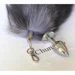 Real Fox Fur Tail Stainless Steel Anal Plug Set - Sensual Adult Toy & Cosplay Accessory (Brown, Small Plug)