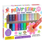 24 Colors Mixed Pack Washable Tempera Paint Sticks for Kids and Students
