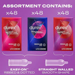 Adventure Condom Variety Pack, 144 Count – Smooth, Ribbed, & Intense Options