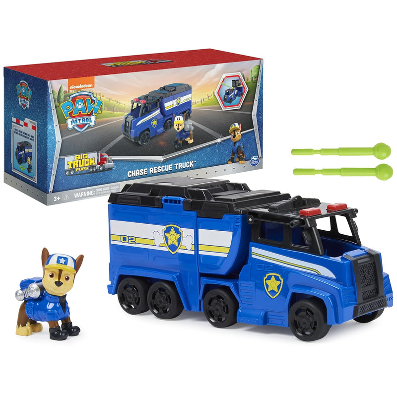 Paw Patrol, Big Truck Pup’s Chase Transforming Toy Trucks with Collectible