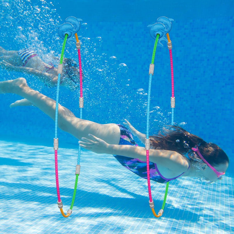 Pool Ring, 2 Pack, Underwater Sports Swim Thru Rings For Kids, Ideal Pool G