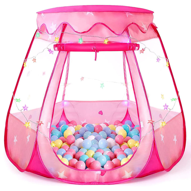 Pop Up Princess Tent With Colorful Star Lights For 1 2 3 Year Old Birthday