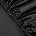 4Pcs Satin Sheet Set Queen Size Ultra Silky Soft Black Satin Queen Bed Sheets With Deep Pocket, 1 Fitted Sheet, 1 Flat Sheet, 2 Envelope Closure Pillowcases