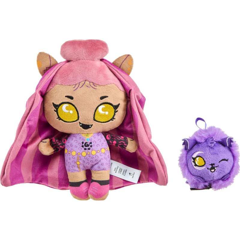 Monster High Plush Doll Set, Ghoul N Go Clawdeen Wolf 6.5-inch Plushie with