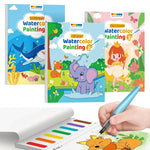 3 Pack Paint with Water Books, Kids Watercolor Activity Set for Creative Learning and Fun