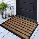 Extra Durable Door Mat - Dirt Trapping Outdoor Welcome Mats - Non-Slip Outdoor Indoor Entrance - Low Profile Front Doormat (30" x 17", Bright Brown)