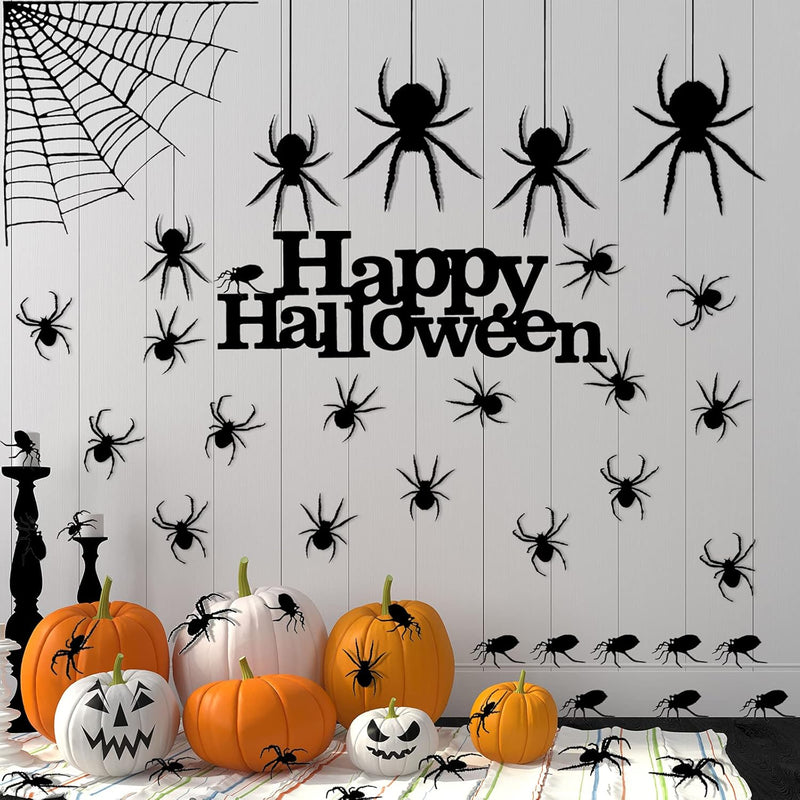 Halloween Spider Stickers Large Scary Spider Wall Decal Stickers Spider Web Wa