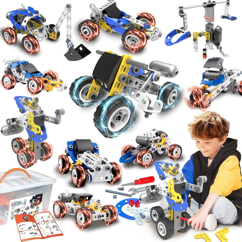 10 In 1 Electric Stem Toys For 5 6 7 8 9+ Year Old Boys Toy Building Blocks