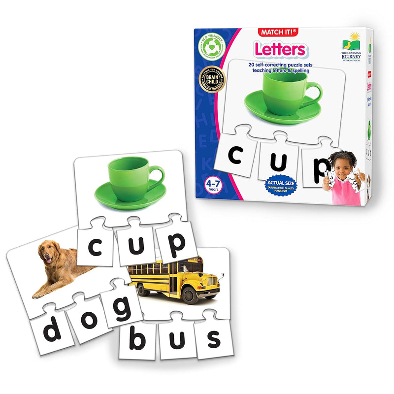 The Learning Journey: Match It! - Letters - 20 Piece Self-Correcting Spelli