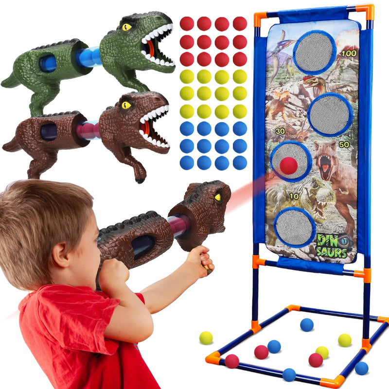 TOY Life Dinosaur Toddler Outdoor Toys for Kids 3 5 7, 2 Dinosaur Toy Guns