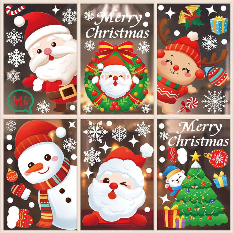 , Christmas Window Clings For Glass Windows - 120 Pieces | Christmas Window St