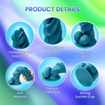 Monster Dildo Sex Toys 7.48” Tentacle Fantasy Octopus Alien With Strongsuction Cup Thick Creature Huge Long Giant Fat For Adult Anal G-Spot Butt Plug(Alien)